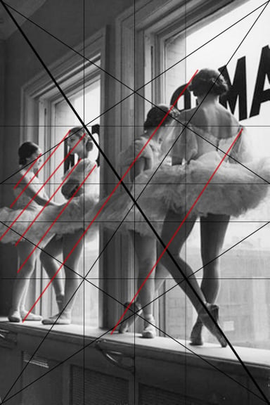 The Great Compositions of Photographer Alfred Eisenstaedt Ballerinas Diagonal Repeated