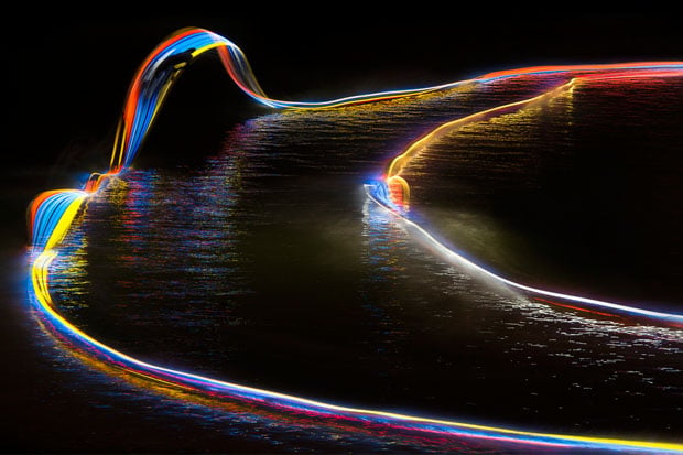 Experimental Light Painting Photographs with Lights Strapped to Wakeboards wakeboardlightpainting 2