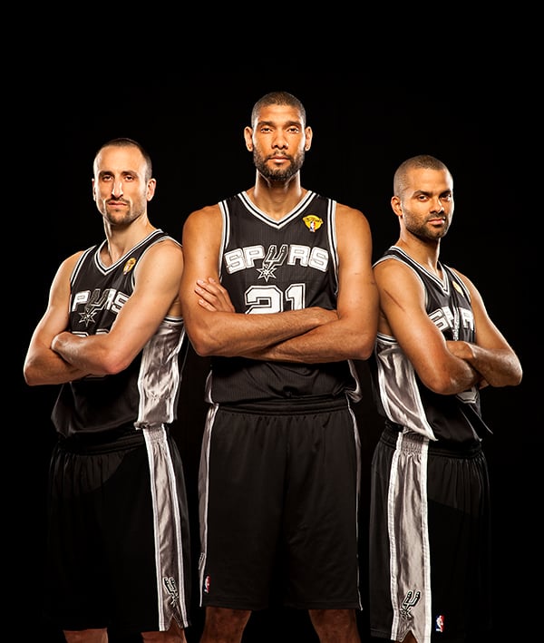 Photographing the Big Three of the San Antonio SPURS for Sports.