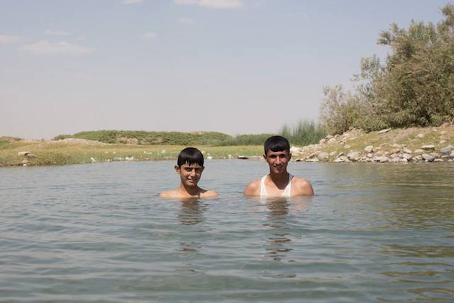 "Swimming is the greatest thing in life. If we have time, we swim ten times per day." (Kalak, Iraq)