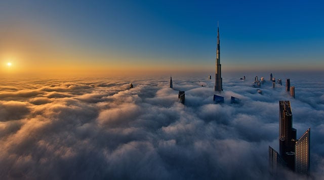 Heavenly Photographs of Dubai Skyscrapers Poking Through a