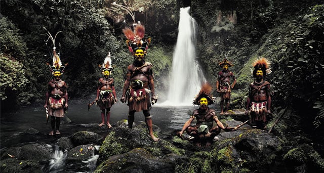 Tumbu, Hangu, Peter, Hapiya, Kati, Hengene & Steven Huli Wigmen, Ambua Falls, Tari Valley Papua New Guinea, 2010