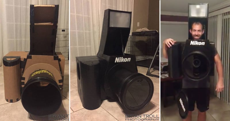  guy built fully-functional nikon camera halloween costume 