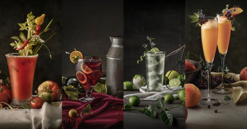 Classic Cocktails Photographed in the Style of Master Painters