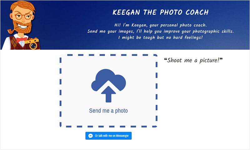 Keegan is an Online A.I. Photo Coach Who Critiques Your Photos