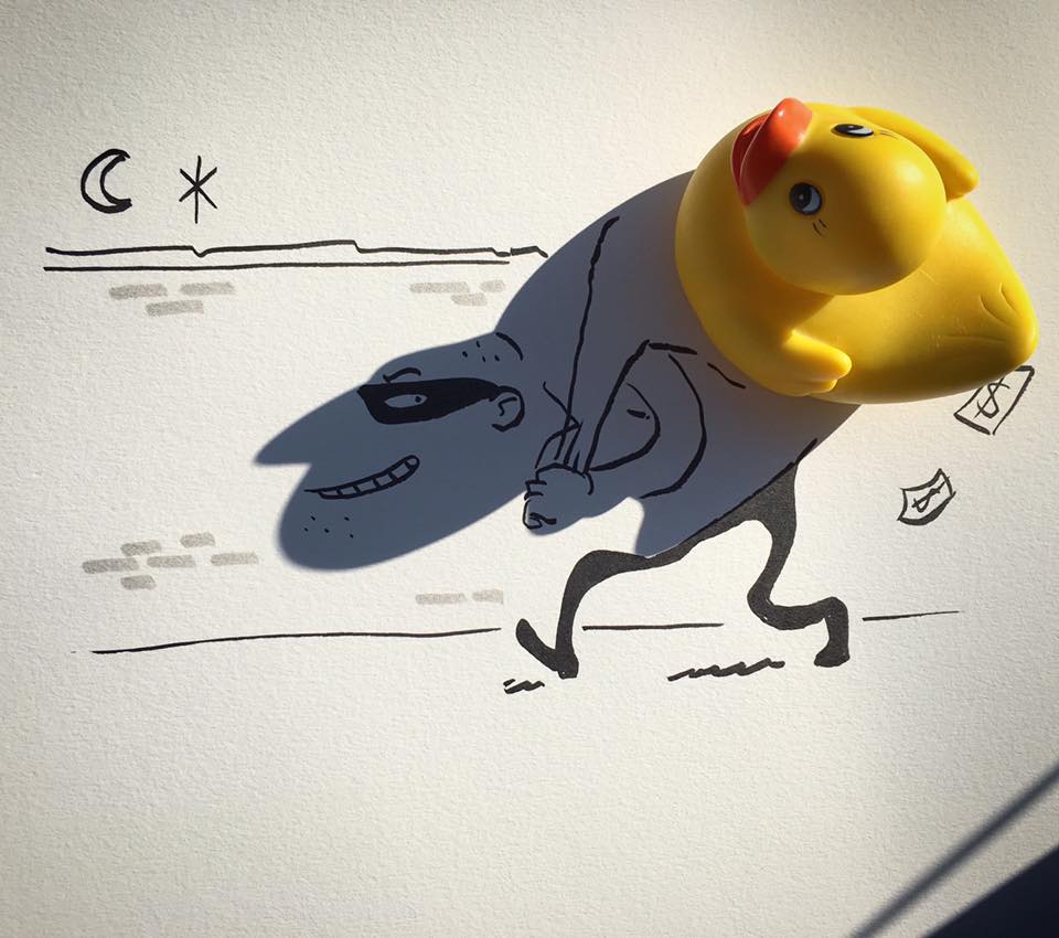  these clever photos combine objects shadows drawings 