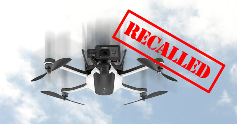  gopro karma recalled drones losing power falling 
