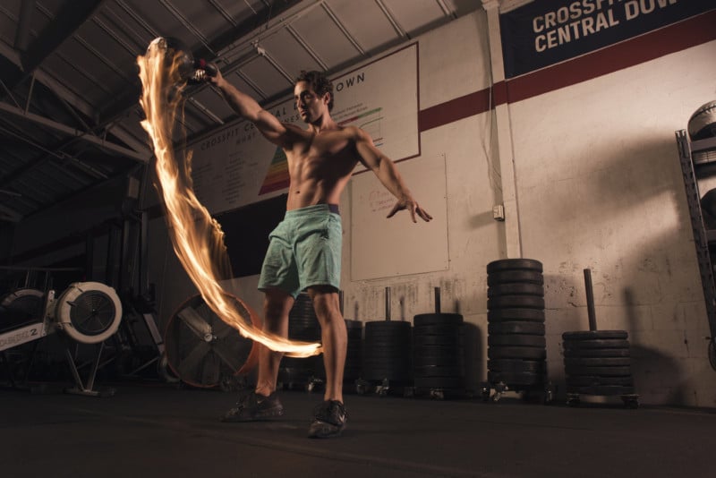 Combining Fitness and Fire Photography