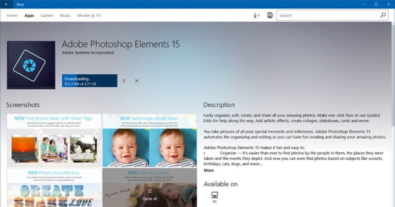 Adobe Photoshop Elements 15 Hits the Windows Store