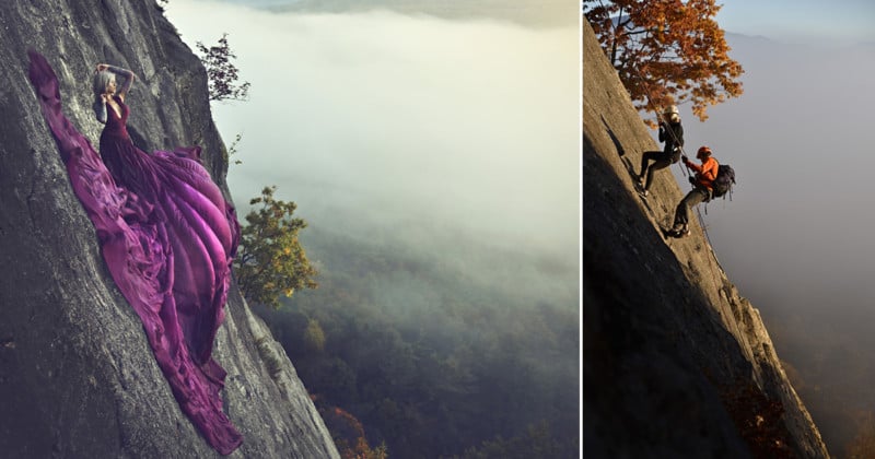 Dress On the Edge: Extreme Portrait Adventures with a Parachute Dress