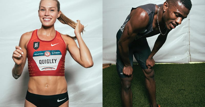 Portraits of 3rd and 4th Place Finishers at the Olympic Track and Field Trials