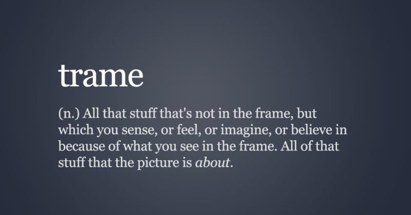 On Trame, or Everything Outside the Frame that a Photo is About