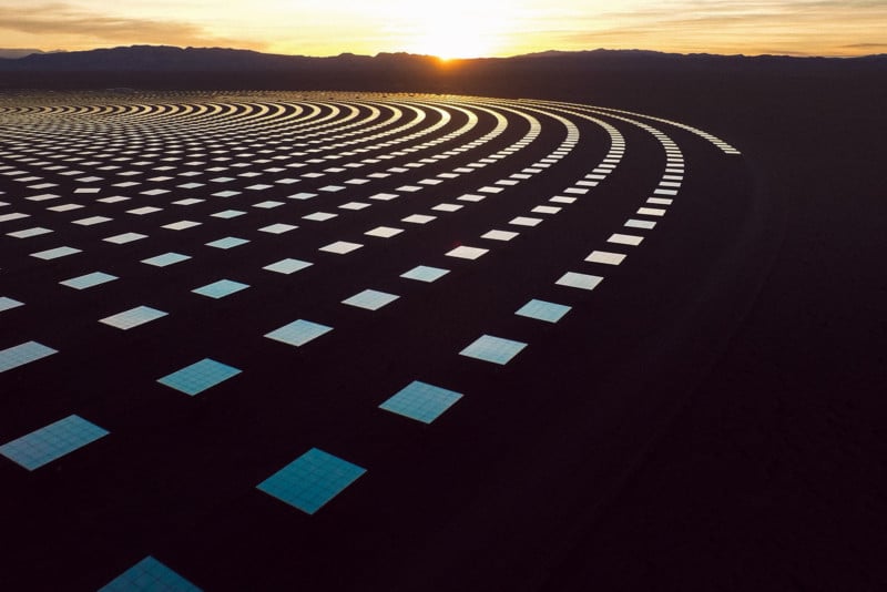 Photos of Giant Solar Power Mirrors in the Nevada Desert