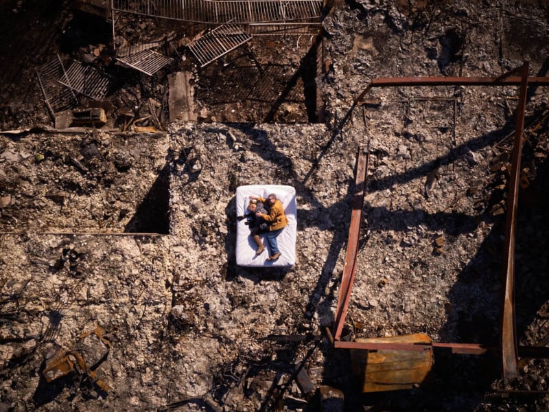 Aerial Photos of Wildfire Victims Lying in Their Burned Down Homes