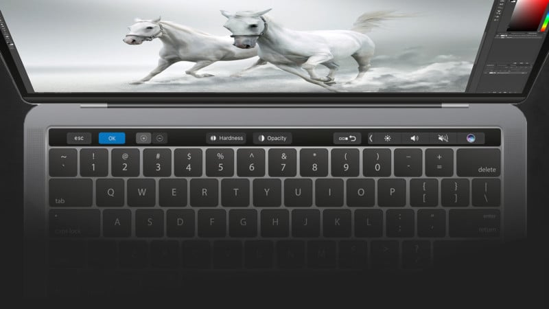 Photoshop Now Supports Touch Bar on the New MacBook Pro