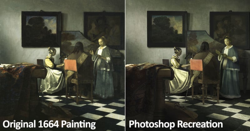  recreating 1664 painting using only photoshop stock 