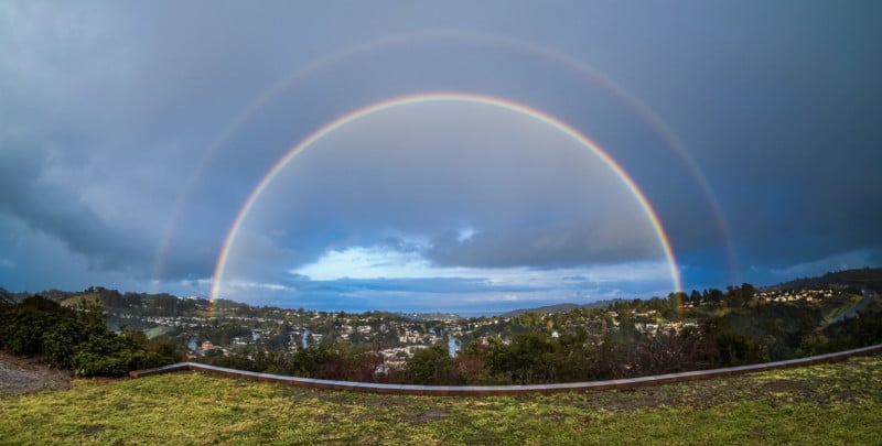 What a Double Rainbow All the Way Looks Like with Different Lenses