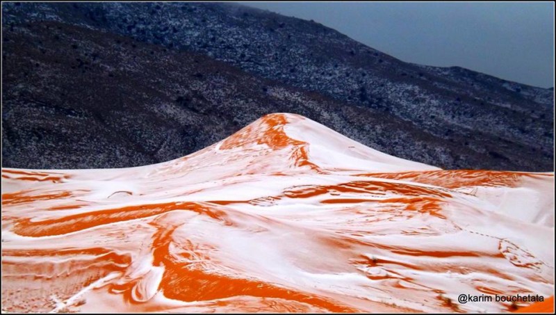 Photos of the First Snowfall in the Sahara Desert in 37 Years