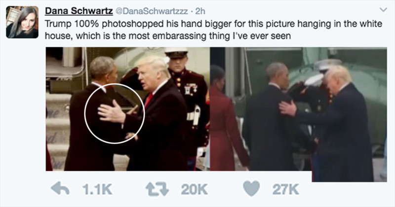 Fake Photo of Trumps Photoshopped Hand Fools the Internet
