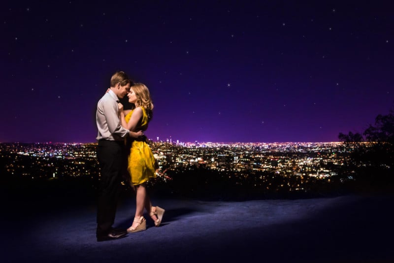  land engagement photos pay tribute love hollywood 