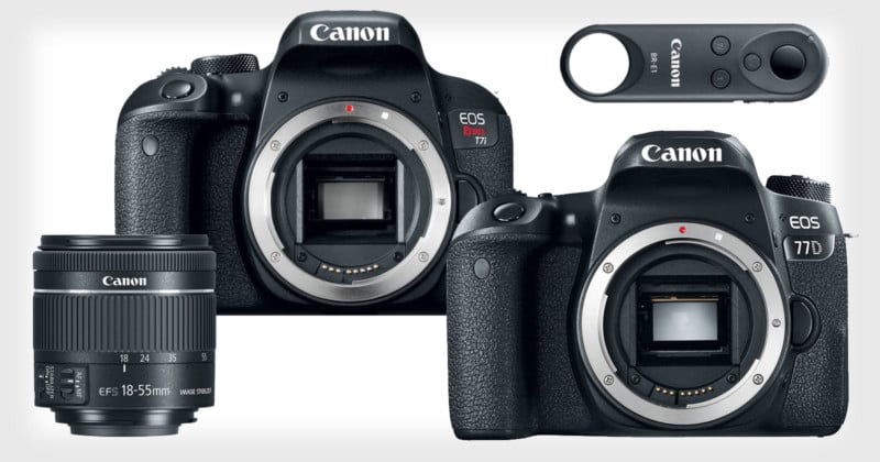 Canon Unveils New 77D and Rebel T7i, 18-55mm Lens, and Bluetooth Remote