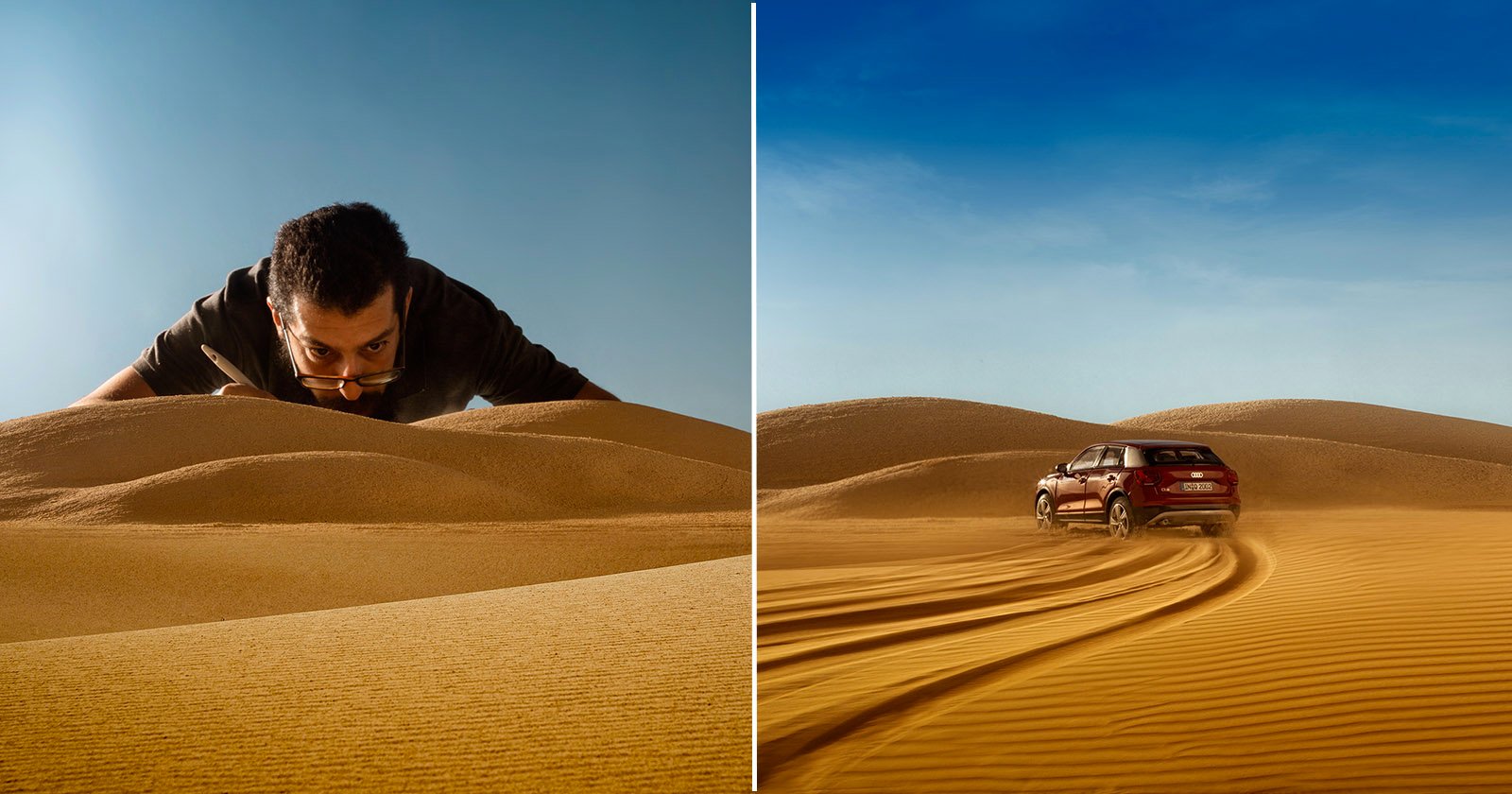 This Audi Ad Was Shot Using 1/43 Scale Models and a Homemade Desert