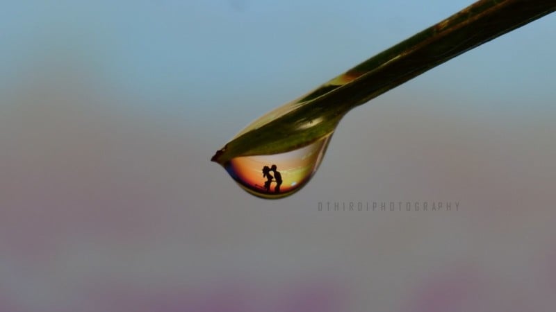 How to Shoot Sunset Silhouettes in a Water Drop Without Leaving Home