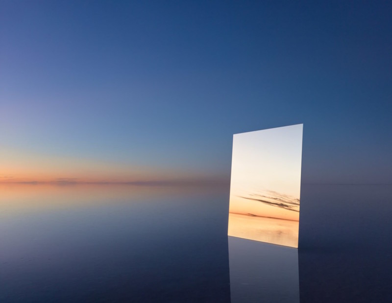 This Photographer Put a Giant Mirror In a Salt Flat