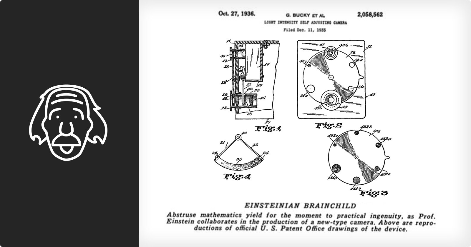  einstein patented auto-exposure camera before kodak made exist 