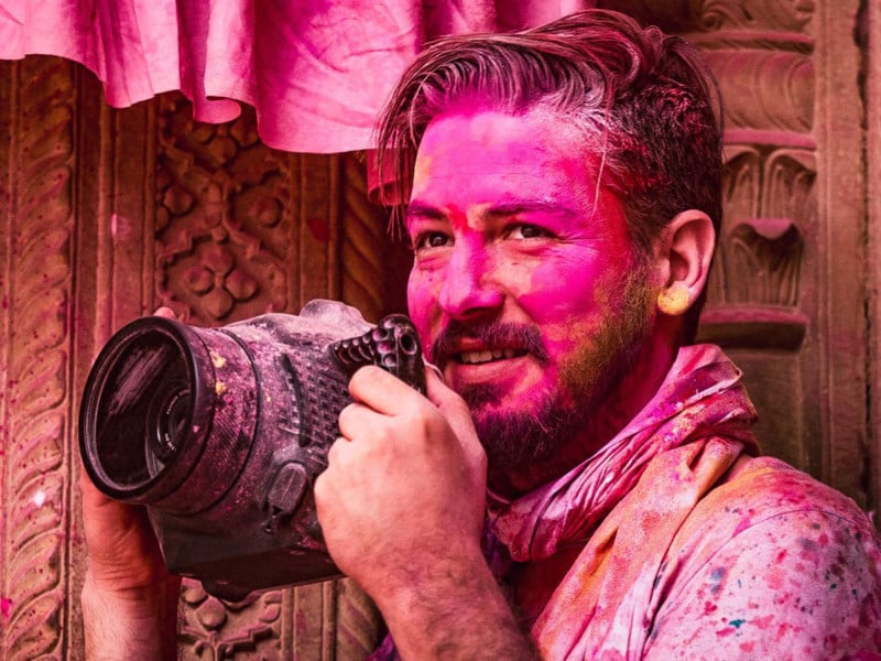 Shooting the Holi Festival in India with a Fuji X-T2 and Underwater Housing