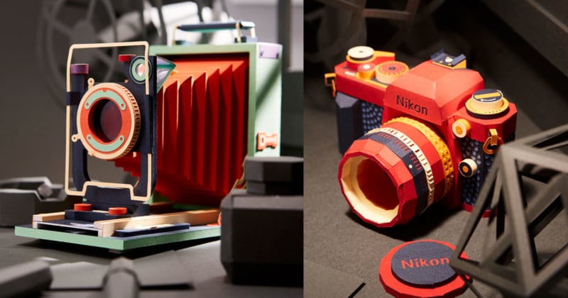  paper artist cameras recreated 