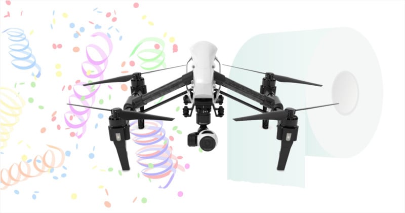 Beware: Camera Drones Are Weak Against Confetti and Toilet Paper