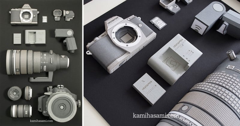 This Olympus Camera Kit Was Made Entirely Out of Paper