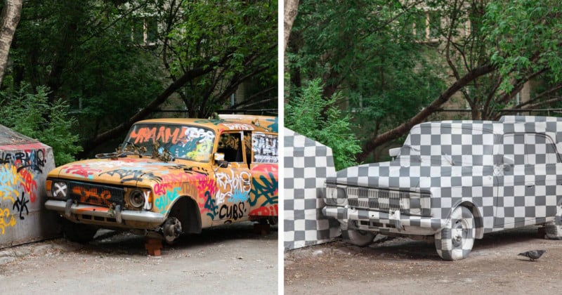 Artists Delete Graffiti Photoshop-style with a Painted Illusion