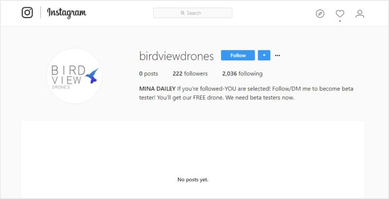  beware free drone scam instagram 