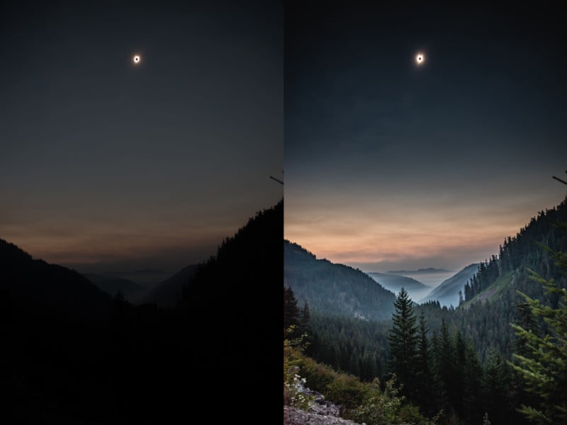  eclipse photo shows power shooting raw 
