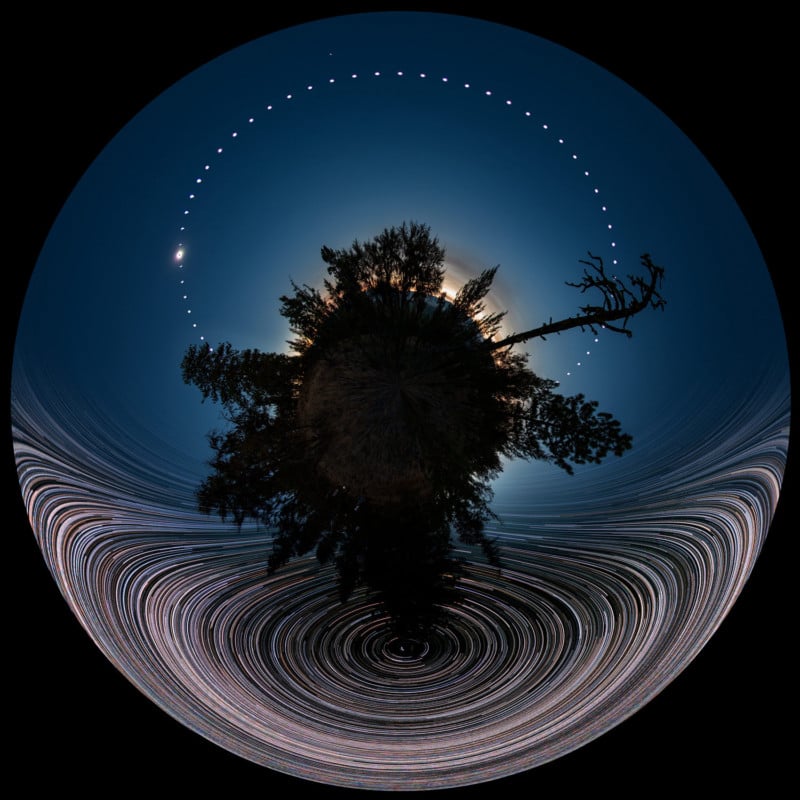This Little Planet Solar Eclipse Photo Combines Day and Night