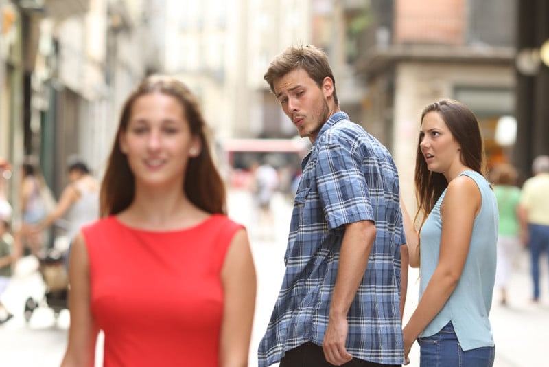The Story Behind That Viral Distracted Boyfriend Meme Photo