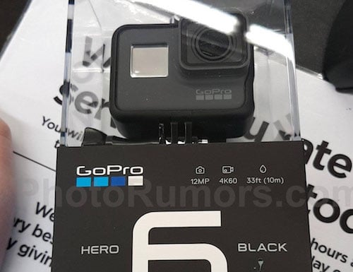 GoPro HERO6 Black Camera Shows Up in Leaked Photo, Box Says 4K/60FPS