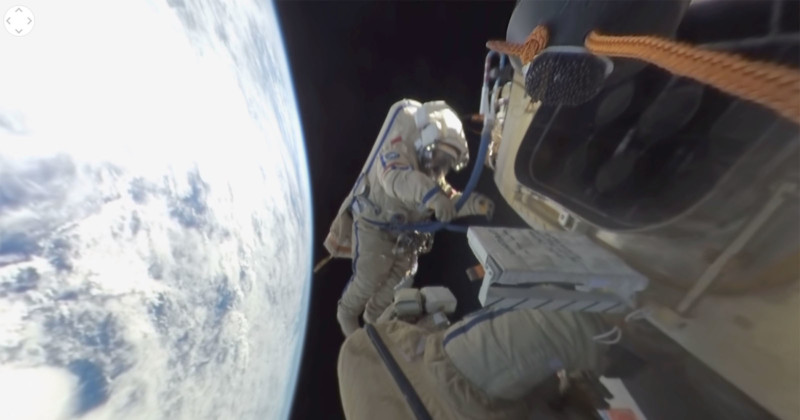 This is the First 360-Degree Video of an ISS Spacewalk