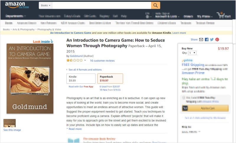 Amazon Has a Book on How to Seduce Women Through Photography