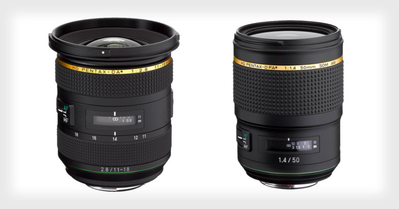 Ricoh Announces 11-18mm f/2.8 and 50mm f/1.4 Pentax Star-series Lenses