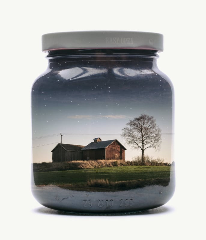 These Colorful Landscapes in Jars Are In-Camera DSLR Double Exposures