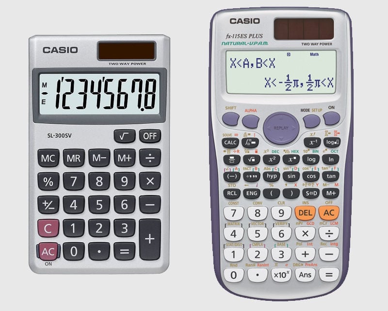  between calculator levels 