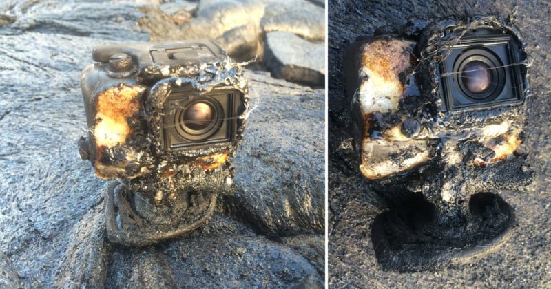 This GoPro Got Covered by Lava, Burst Into Flames and Survived
