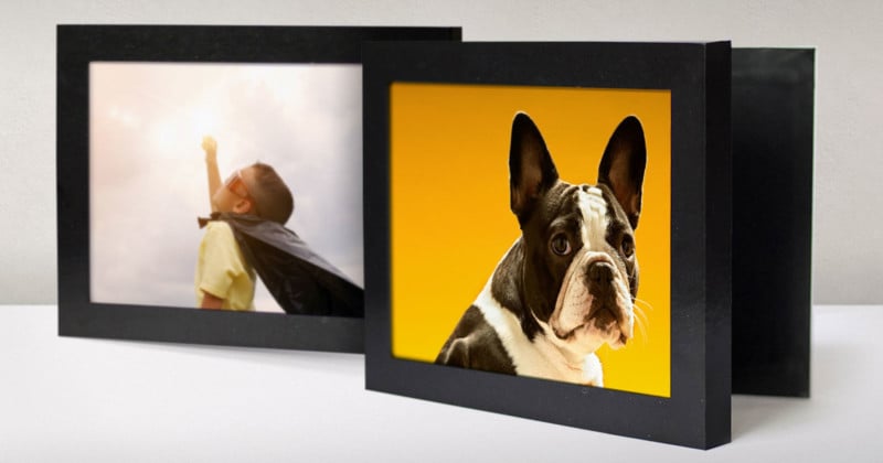  flikframe nail-free restickable collapsible picture frame 
