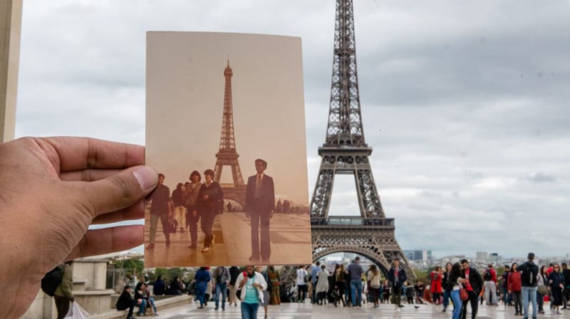  time travel photos retracing late father footsteps after 