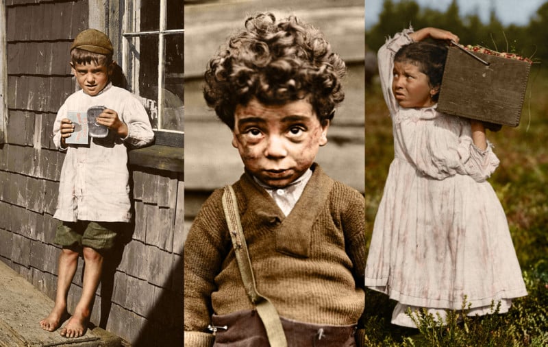 Colorized Photos of American Child Laborers