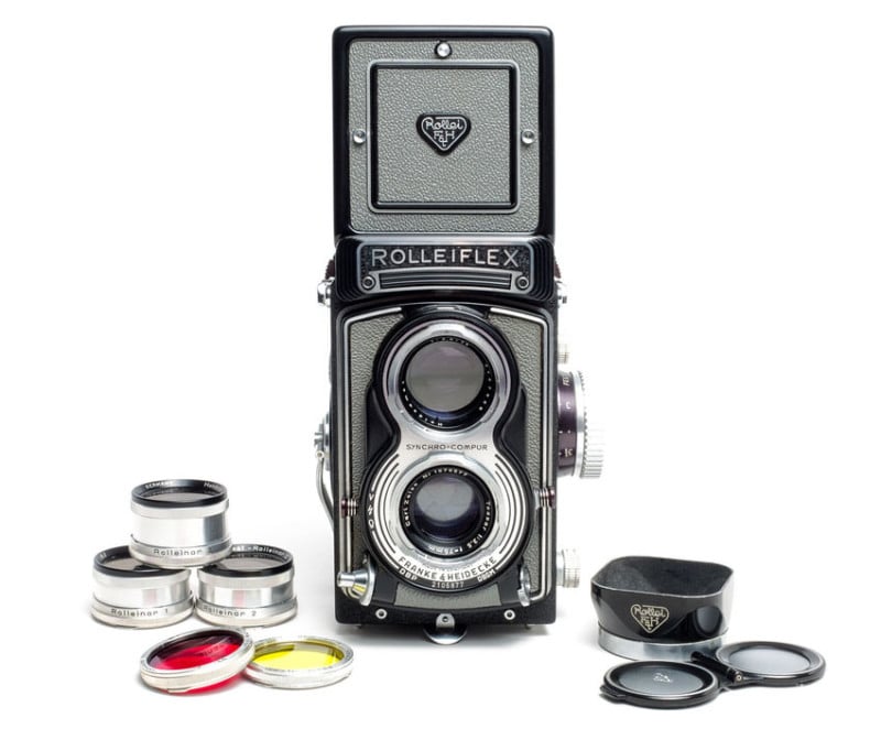 Shooting a Rolleiflex with Studio Flash and Rolleinars