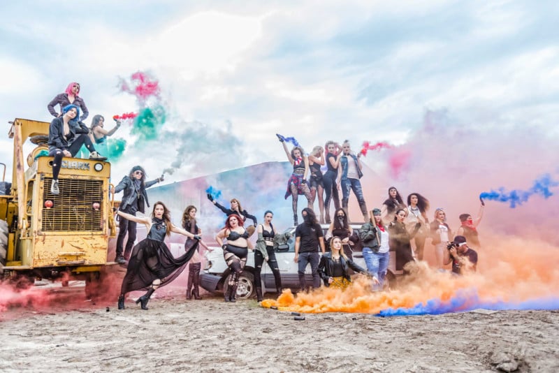 Smoke Bomb Photos: What I Learned Shooting Models in a Junkyard